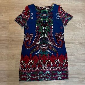Size small multi colored dress blues and reds